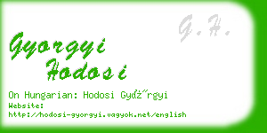gyorgyi hodosi business card